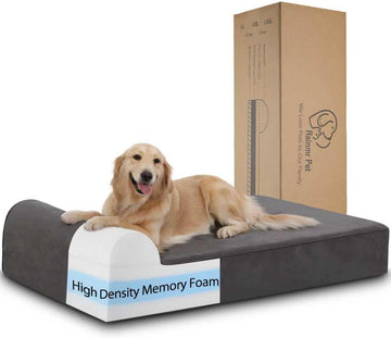 Orthopedic Dog Beds for Large Dogs, 7" Memory Foam Dog Beds with Waterproof Liner, Durable Microsuede Cover
