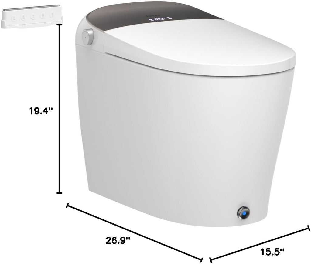 DP7 Smart Toilet with Bidet Built in,Auto Open/Close,Heated Seat,Automatic Flush Bidet Toilet,Night