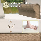 8-Piece Rattan Outdoor Patio Furniture Set for Patio, Garden & Porch