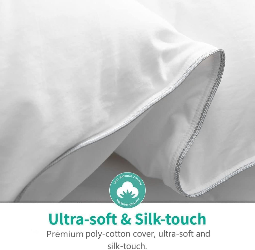 Twin Lightweight Feathers Down Fiber Comforter, Light Warmth Luxury Duvet Insert for Hot Sleepers/Wa