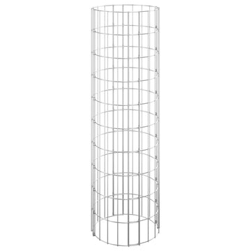 Circular Gabion Pole Outdoor Garden Gabion Basket Cage Planter Stand Patio Backyard Gabion Post Raised Bed Fencing