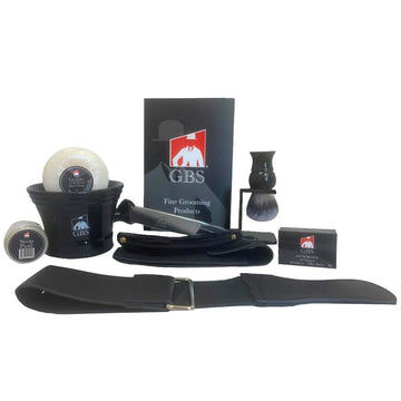 Straight Razor Wet Shaving Kit - Classsic Shave Grooming Gift Set for Men - Includes: Straight Edge Razor, Shaving