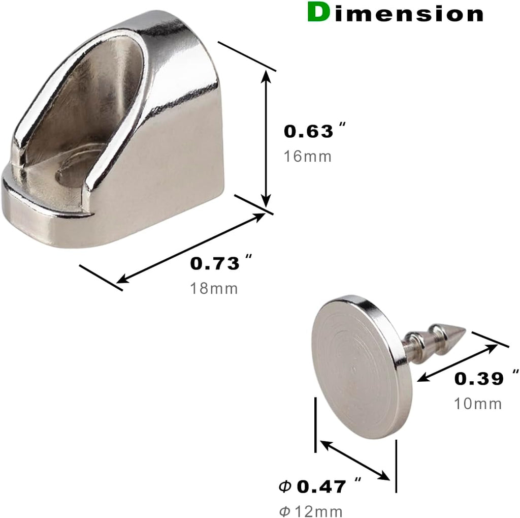 4 Set Magnetic Cabinet Door Catches Hardware Fittings with Neodymium Magnets for Furniture Door Stoppers, Closer