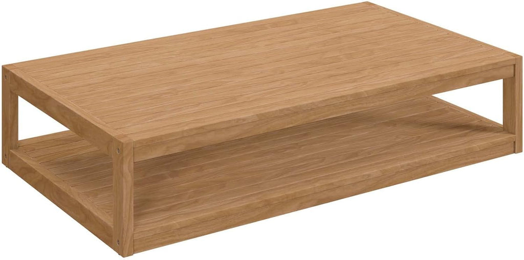 Carlsbad Teak Wood Coffee Table, Natural