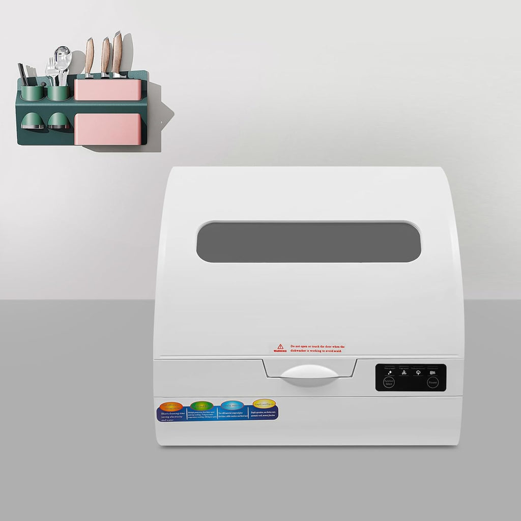 Countertop Dishwasher 1200W Portable Mini Countertop Dishwasher 1.59-2.38Gal Small Dish Washer with Build In Tank and