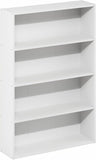 Basic Book Shelf, 4-Tier Bookcase with Open Shelf, Bookshelf, Cube Storage Organizer, 6 x 24 x 35, White