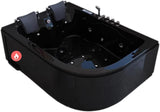 Whirlpool Bathtub Hot Tub Black with Double Pump 2 persons AMALFI with Heater
