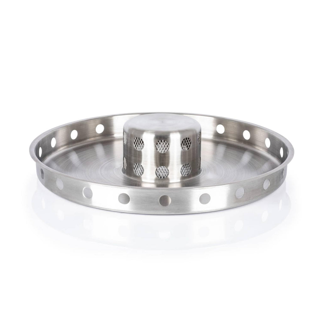 Petromax Tyropit Fire Bowl, Even Heat Low-Smoke Low-Soot Stainless Steel Fire Pit for Campfires, 22.4 inch Diameter