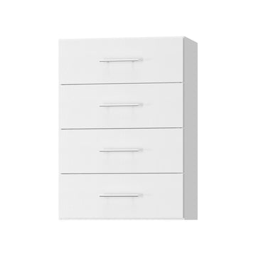 19.5" Wide 4 Drawer Tower Modular Closet System, Closet Storage Organizer with 4 Drawers, White