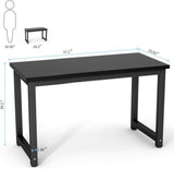 Computer Desk, 47 inch Modern Simple Office Desk Computer Table Study Writing Desk, Black