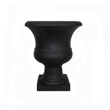 Urn Small Garden Planter, 17-inch, Black