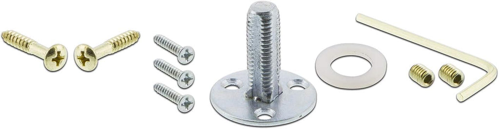 Meadows Plate with Deco Knob, Single Dummy, Unlacquered Brass