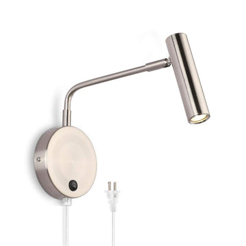 Wall Mounted Lamp, Sconce Light with Plug in Cords Wall Reading Light with Switch Bedroom Warm White