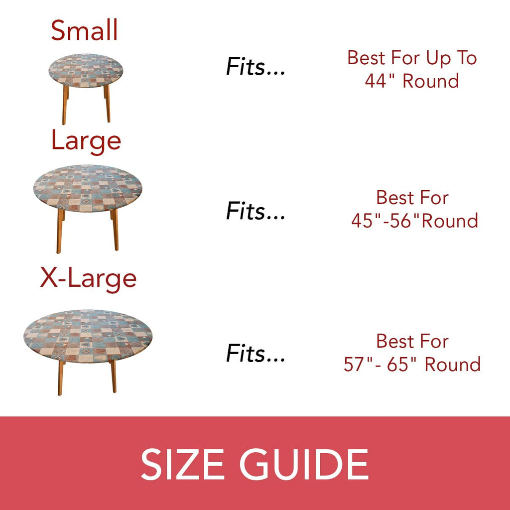 Round Tablecloth, Flannel Backed, Global Coffee Pattern