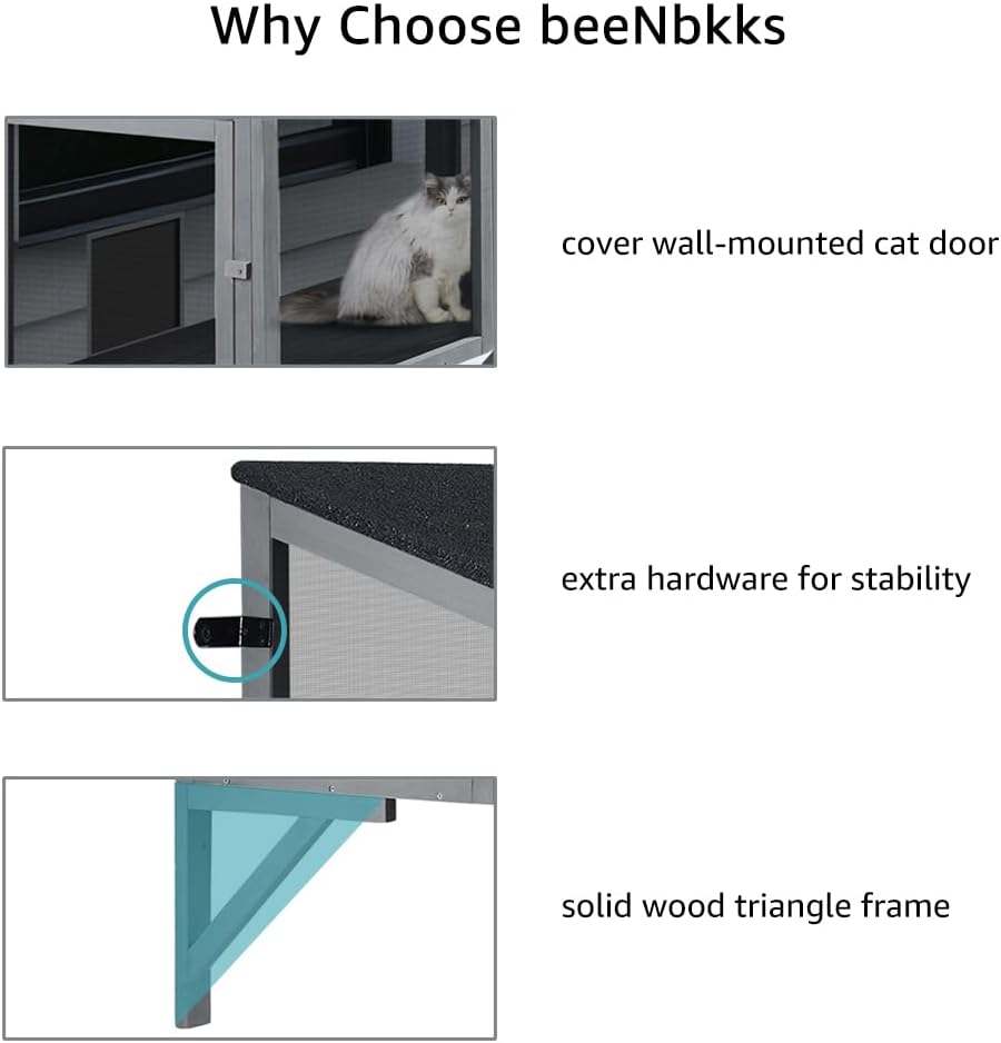 Bug Proof Window Catio, Expandable Outdoor Cat Enclosure