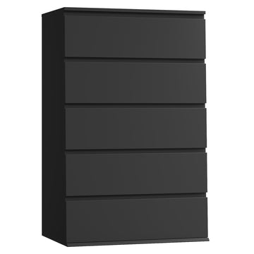 Black Dresser, Dresser, 5 Drawer Chest of Drawers