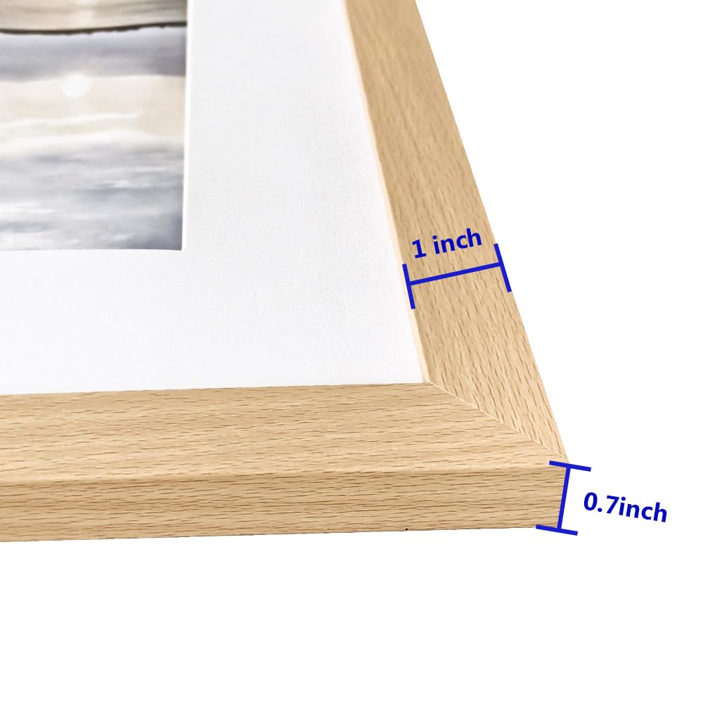 23x23 Frame with 19x19 Mat Wood Color Picture Frame Home Decor-1PCS