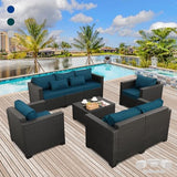 5-Piece Outdoor Patio Furniture Set | Peacock Blue for Patio, Garden & Porch