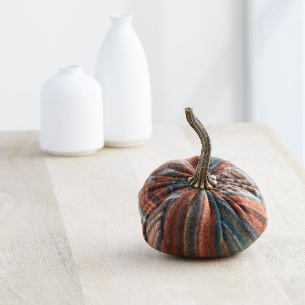 Striped Fleece Small Velvet Pumpkin (Striped Fleece)