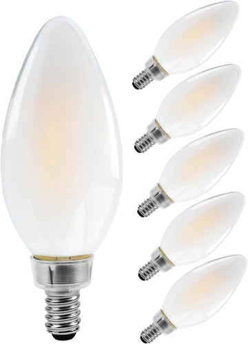 Dimmable Led Chandelier Light Bulbs, E12 Frosted Candelabra Bulb