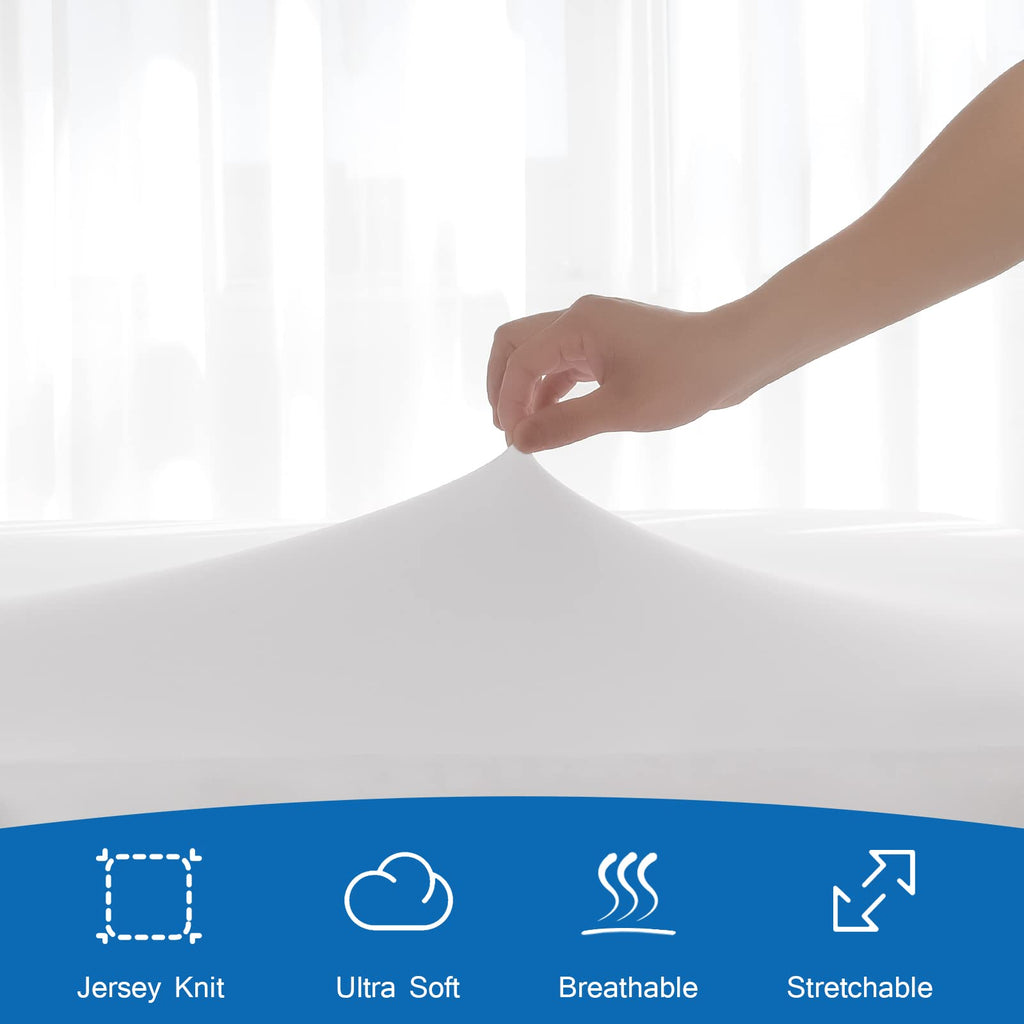 King Fitted Sheet Only, King Size Sheets for Air Mattress, White