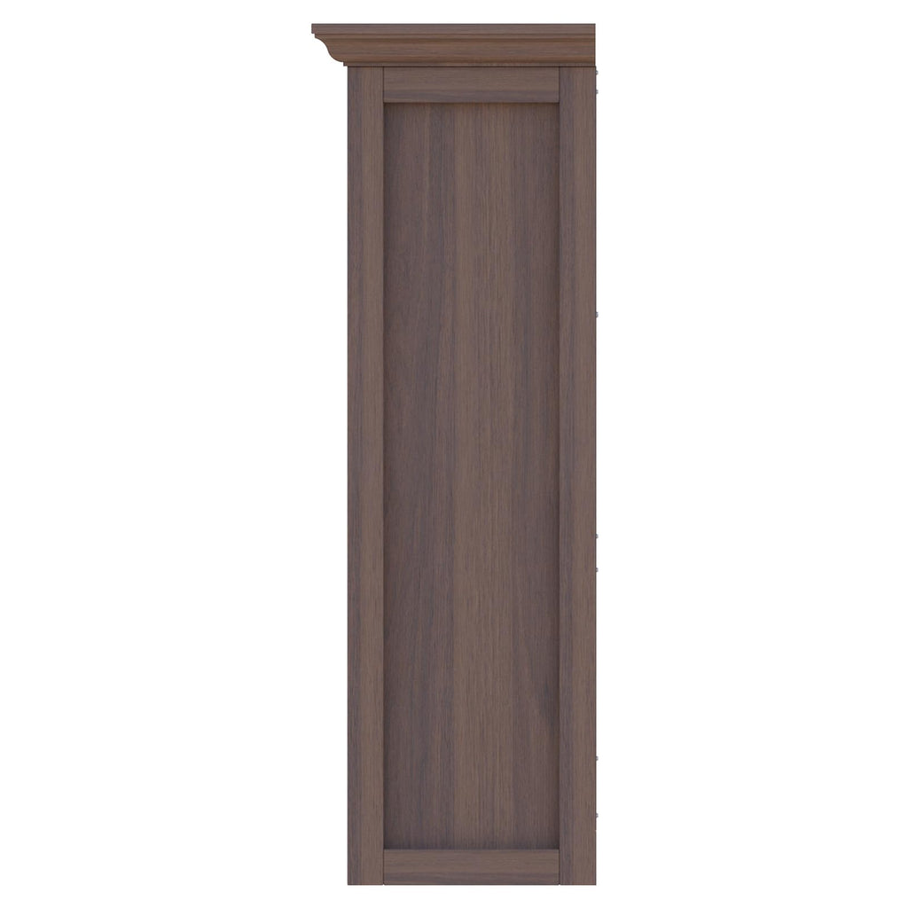 9-Cube Open Bookcase with Base, 3-Tier Wooden Bookshelf, Walnut
