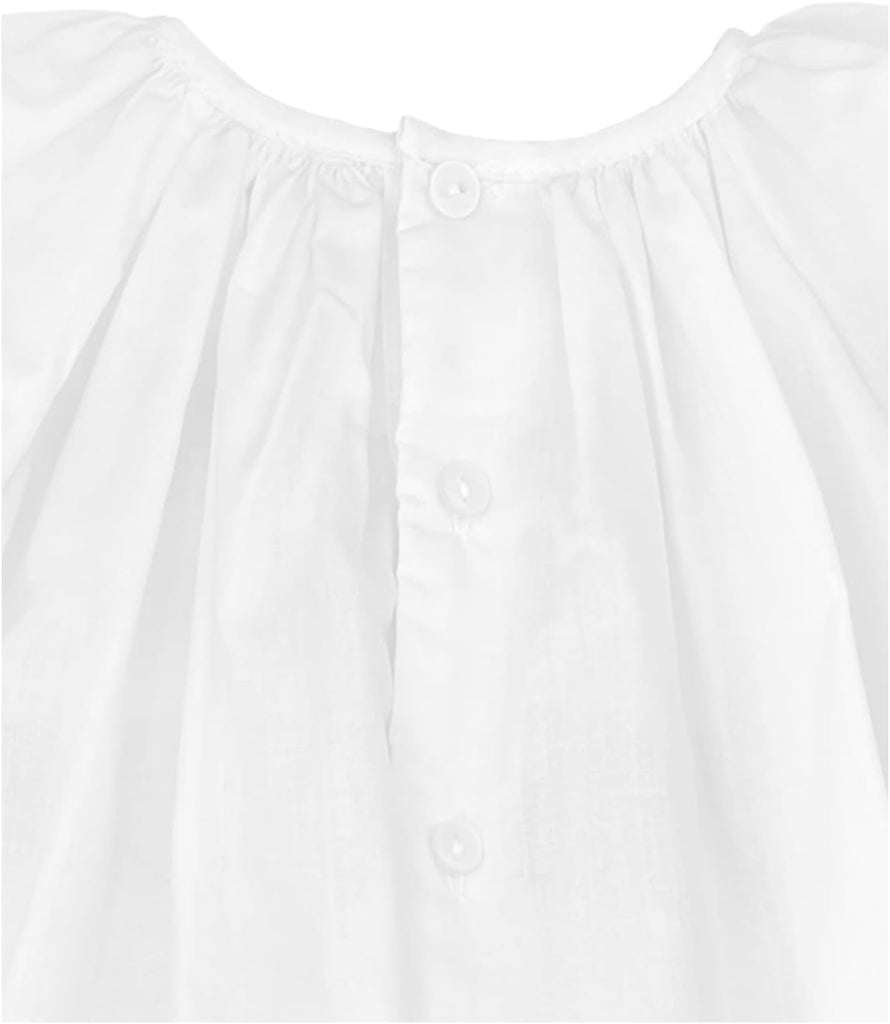 Baby Girls' Hand-Embroidered Smocked Bubble