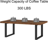 Rustic Living Room Table, Simple Industrial Rectangle Coffee Table, Modern Minimalist Farmhouse Wooden Center Table