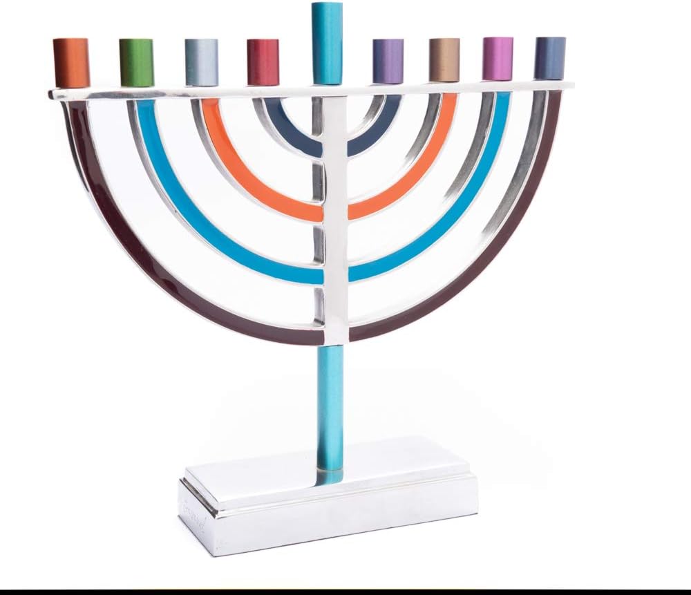 Hanukkah Classic Style Colored Branches (Multi Color, Large)