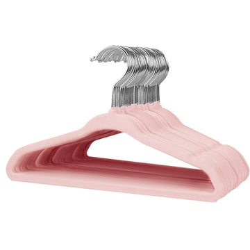 Baby Velvet Hangers 32 Pack Non-Slip Felt Hangers Pink