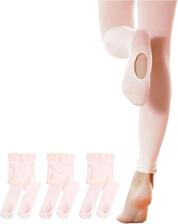 Girls' Convertible & Transition Ballet Tights for Toddler Dance Kid