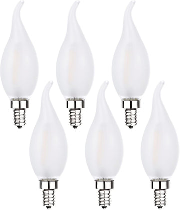 Frosted Candelabra Light Bulb E12 LED Bulb 25Watt Equivalent 4000K