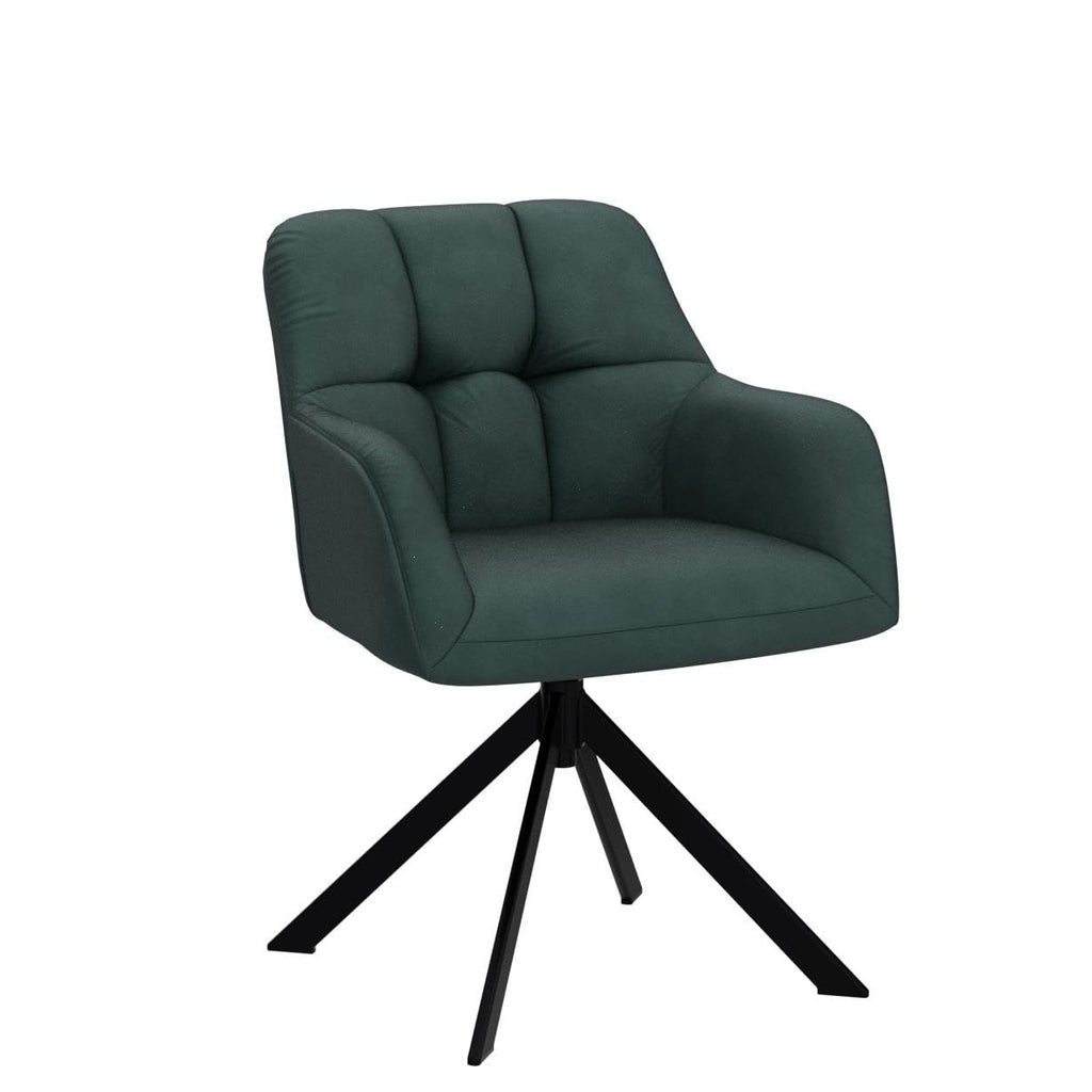 Comfy Velvet Desk Chair Modern Computer Task Chair no Wheels Swivel Accent Chair with Mid Back Arm Chair