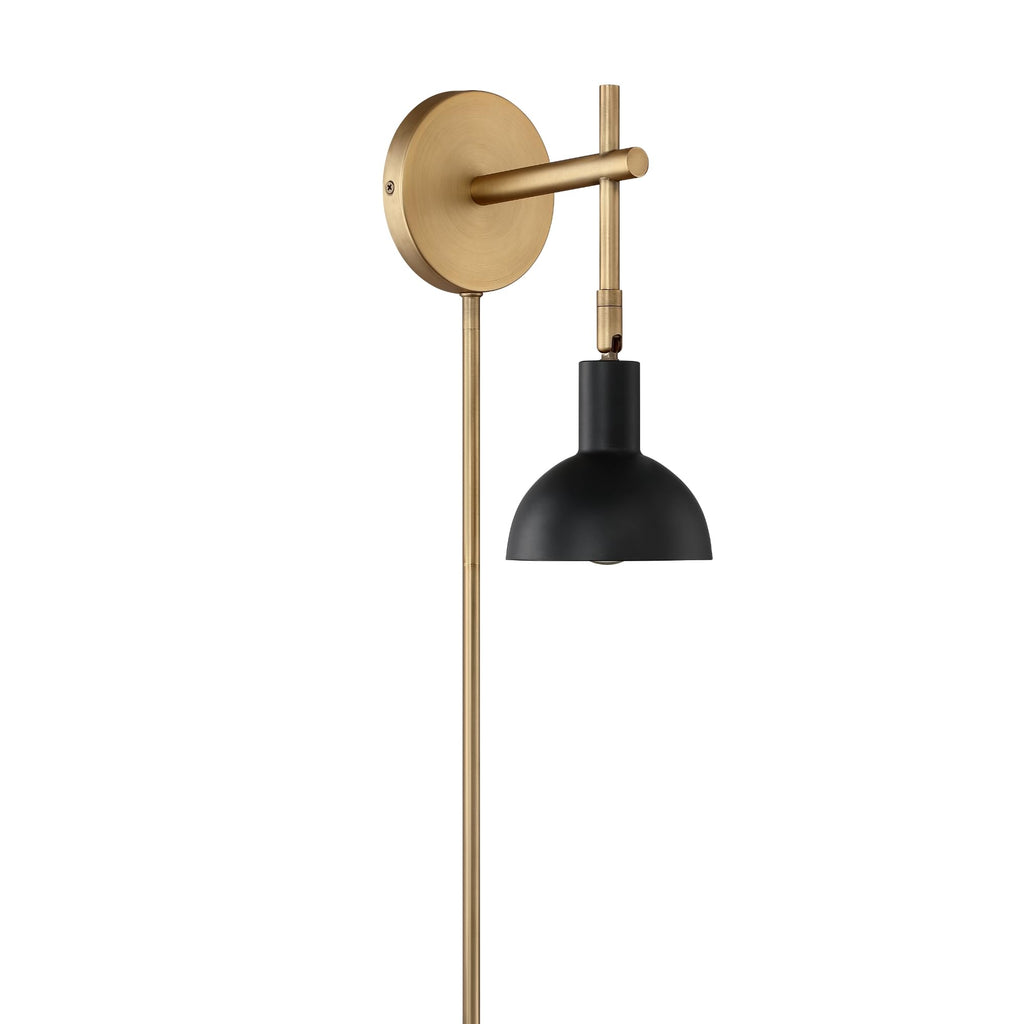 Tamlin Wall Light Fixture, Wall Mounted 1-Light Lamp, Plugin Sconce with On/Off Switch, Reading Nook or Bedroom
