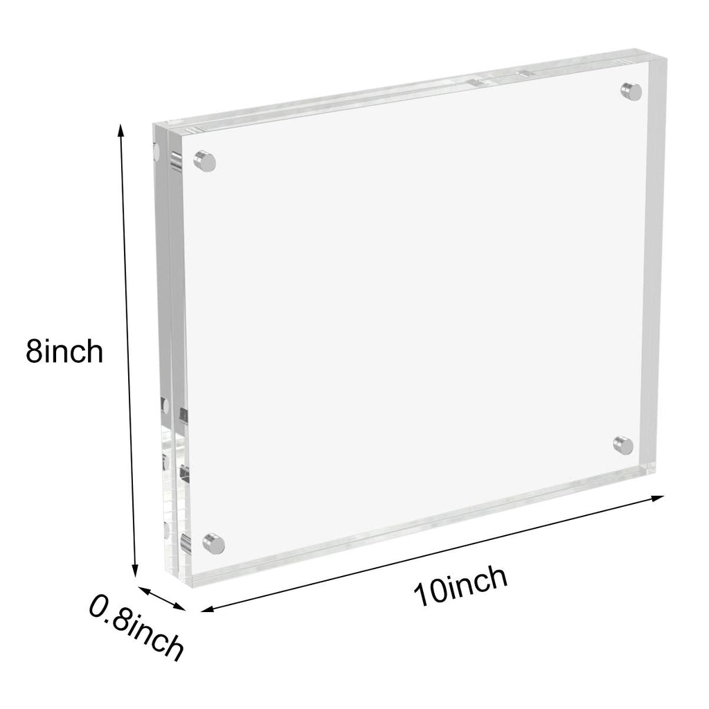 8x10 Acrylic Picture Frames 3 Pack, Clear Picture Frames, 20% Thicker