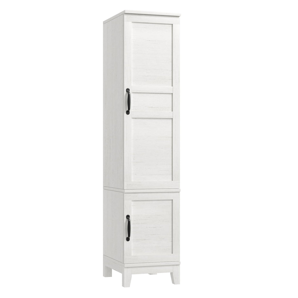 Armoire Wardrobe Closet with 2 Doors, 72 in Wooden Wardrobe Cabinet with Hanging Rod, Narrow Tall Clothing Armoire