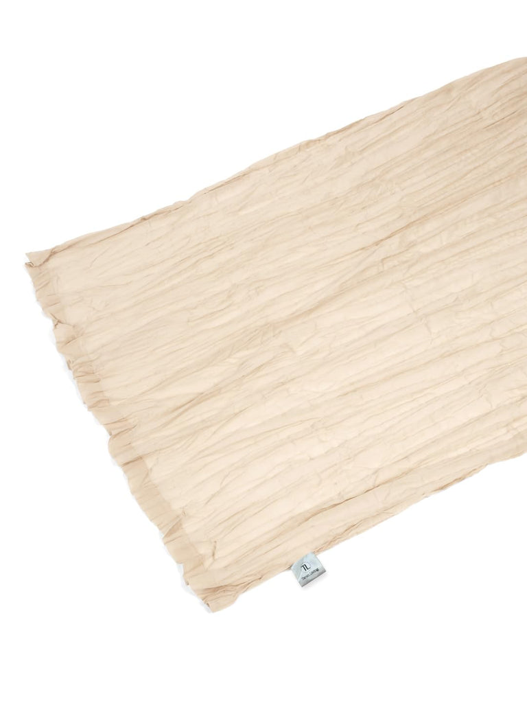 Crinkle Sheer Curtains 84 inch Long 2 Panels Set Light Filtering Rod Pocket Curtain Set for Door Panel Living Room