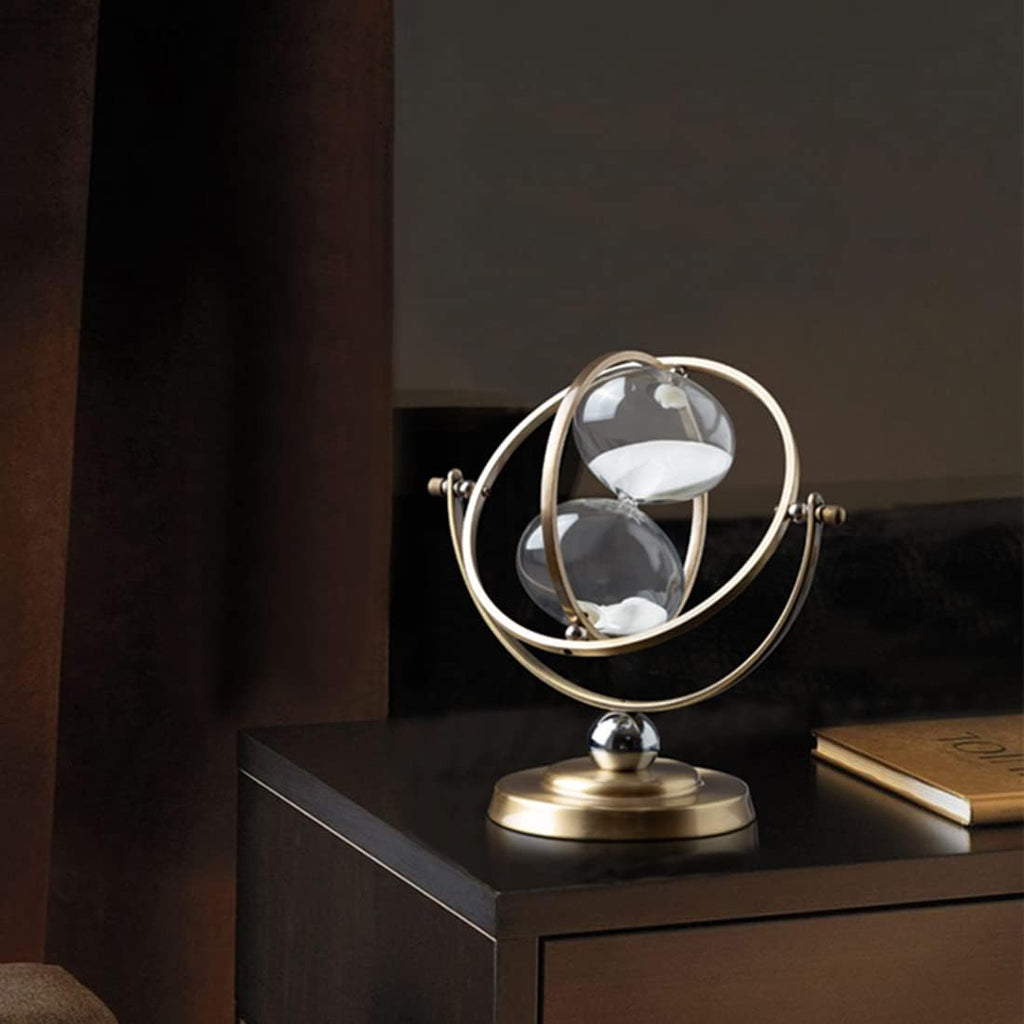 Brass Hourglass 60 Minute Sand Clock Timer:720° Rotating Antique White Sand Watch 60 Min,Antiguo Reloj De Arena 1