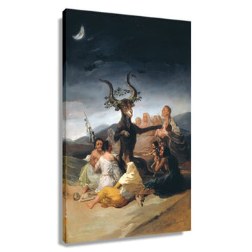 Witches Sabbath Poster Classic Art Framed Francisco De Goya Canvas Decor Vintage Witch Wall Art Pictures Modern