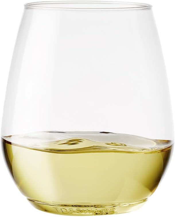 POP 18oz Vino XL SET OF 12, Premium Quality, Recyclable, Unbreakable & Plastic Wine Glasses, 12 Count (Pack of 1)