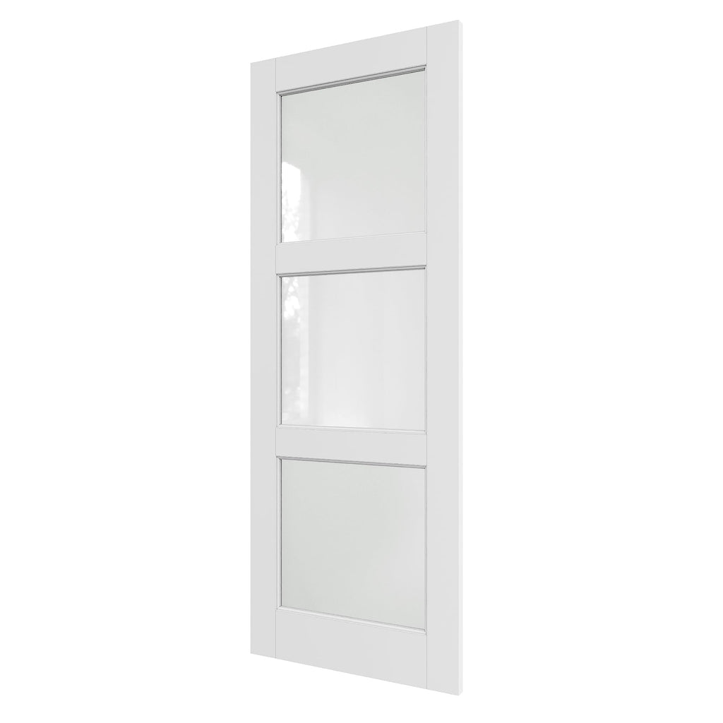 28 x 80 Slab Door, 3 Panel Glass Slab Door, Interior Doors Dining Room, Bedroom, Closet, Laundry Room, Bathroom