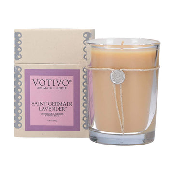 Saint Germain Lavender 6.8 oz Aromatic Candle | Soy Wax Blend | Luxury Glass Jar Scented Candle & Box | Candles