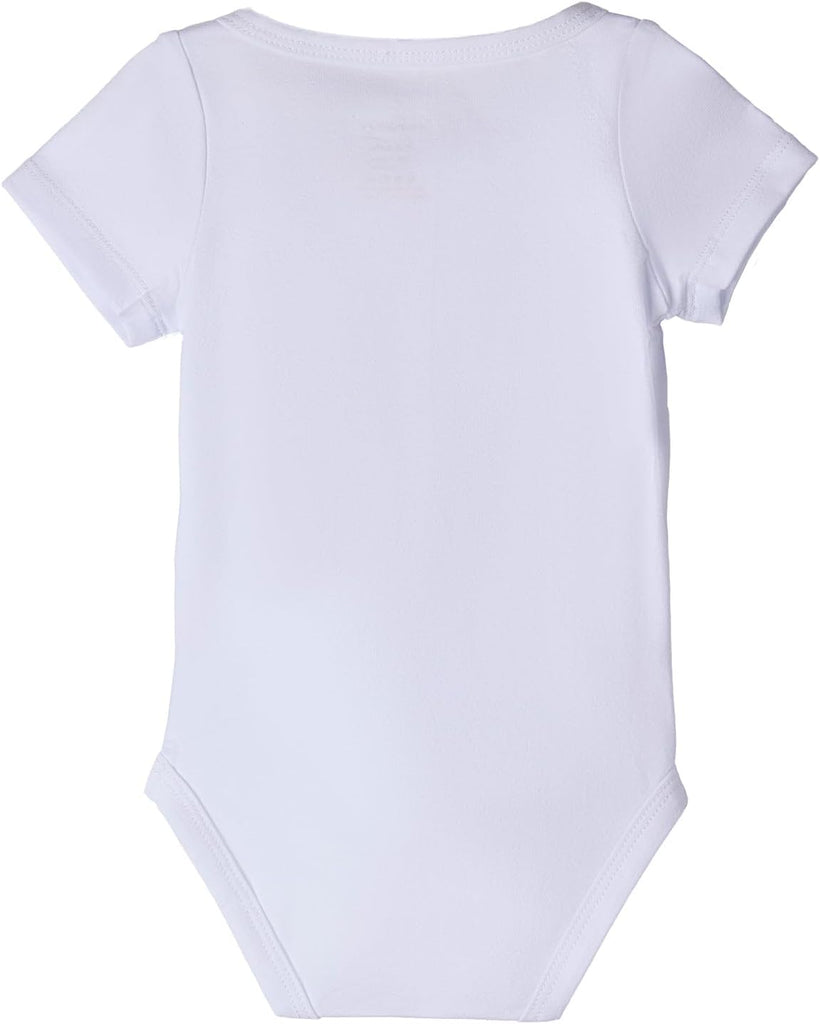 3 Pack Unisex Baby and Toddler Cotton Rich Solid White Short Sleeve Bodysuits
