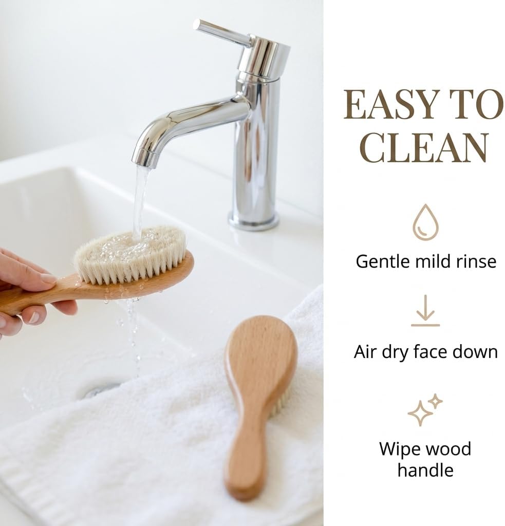 Hair Brush & Cradle Cap Brush, Newborn Grooming Kit
