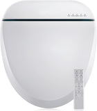 Round Smart Bidet Toilet Seat with Unlimited Warm Water, Heated Seat, Turbo Wash, Air Dryer, Front and Rear Wash, Slow-Close Lid, Night Light