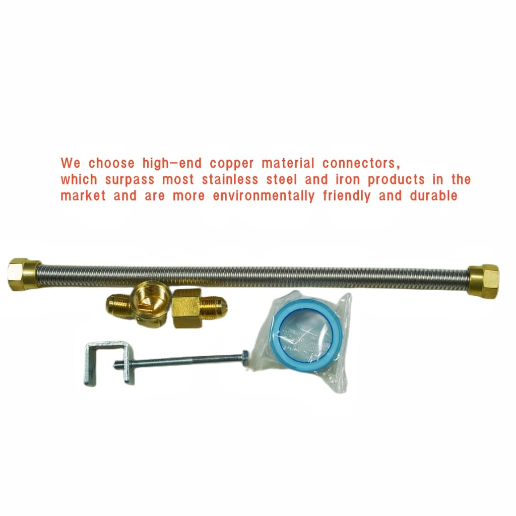 Rectangular Gas Fire Pit and Gas Fireplace H-Burner H Burner with 3 Pipes (18 Inch) Patent Applied