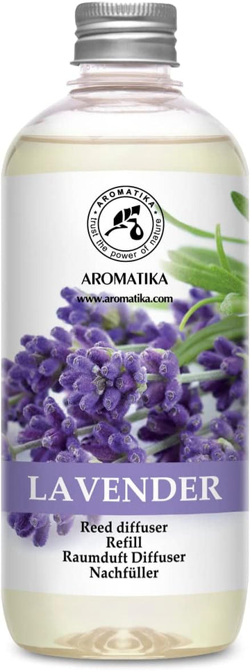 Lavender Reed Diffuser Refill 17 Fl Oz - 500ml - Lavanda Refill - Wardrobe Freshener - Home Fragrance Oil - Air - Set of 17