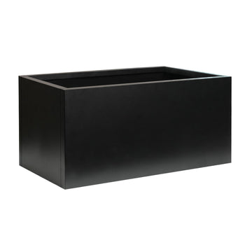Galvanized Steel Planters Rectangular Planter 32" L x 16" W x 16" H, Black