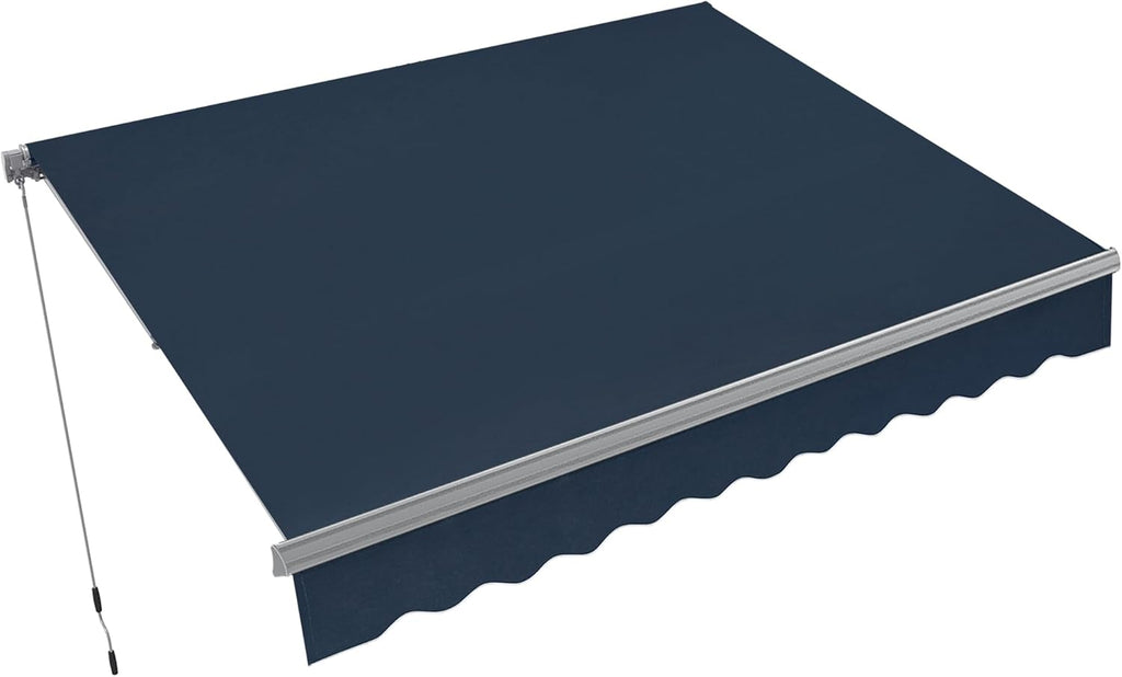 Patio Awning 10x8 Feet Sunshade Canopy for Manual Retractable Awnings, with Aluminum Frame and 280G Polyester Fabric