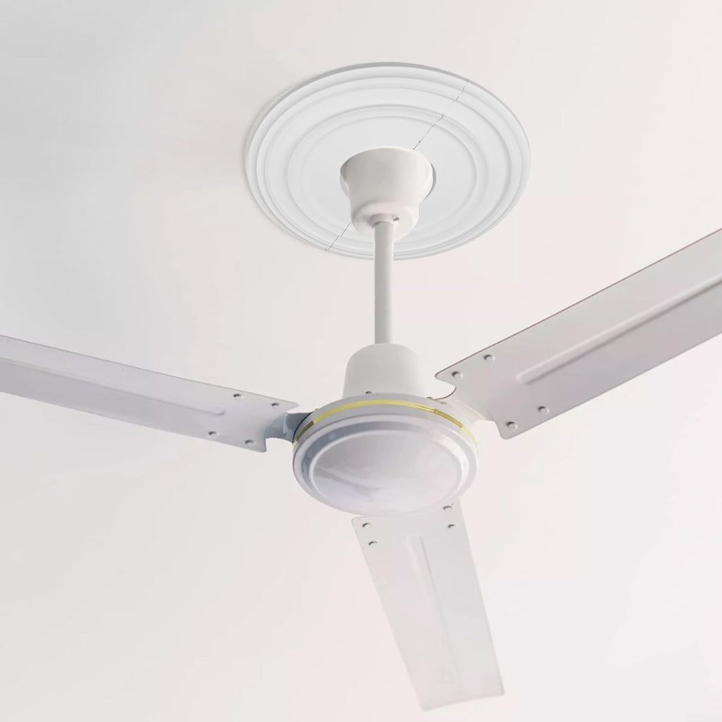 12 Inch Round Ceiling Medallion PU Decorative Cover for Fan and Light